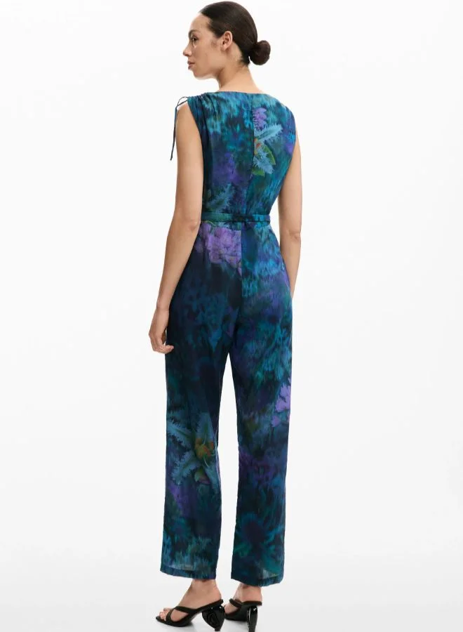 DESIGUAL Blue Night Garden Jumpsuit for Women | Best Price UAE